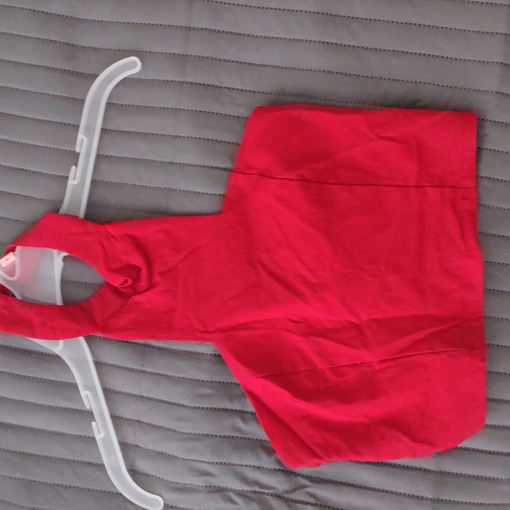 Red halter top